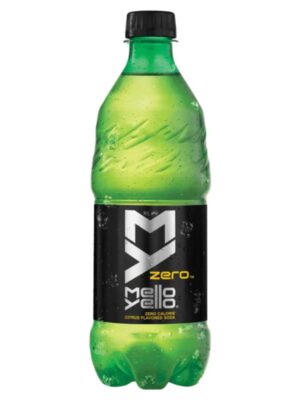 A bottle of Mello Yello Zero sugar.